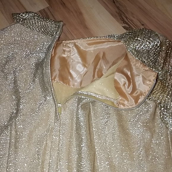 Vintage 60s Gold Lurex Skirt with As Is Blouse - Picture 12 of 16